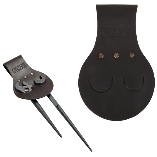 Spud Wrench Holder - Full Grain Leather - Brown / 2 Wrenches