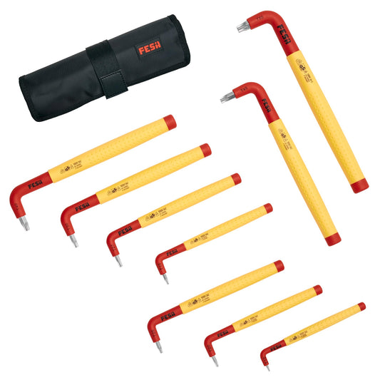 9-Piece 1000V Insulated Torx Star Wrench Set (T10-T50) - Default Title